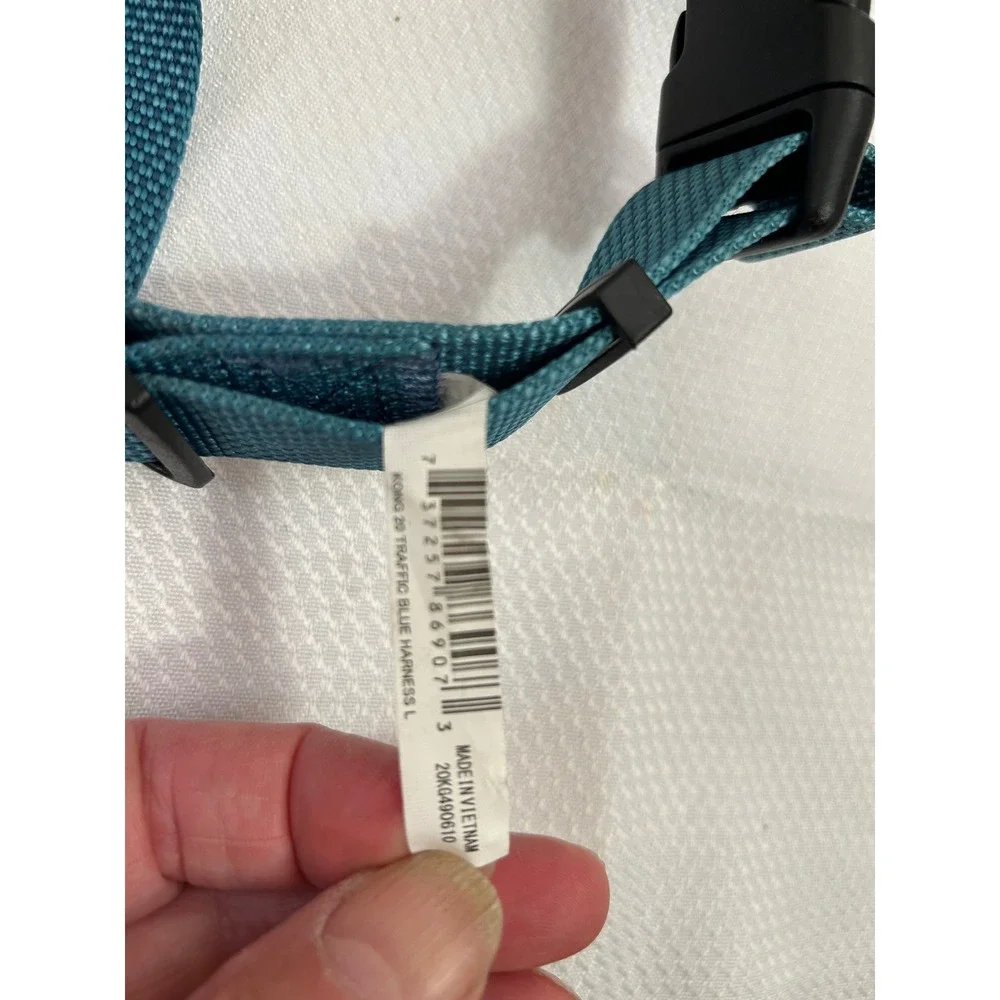 KONG 2.0 Traffic Dog Harness Large Teal Blue Padded Adjustable Large Dog
